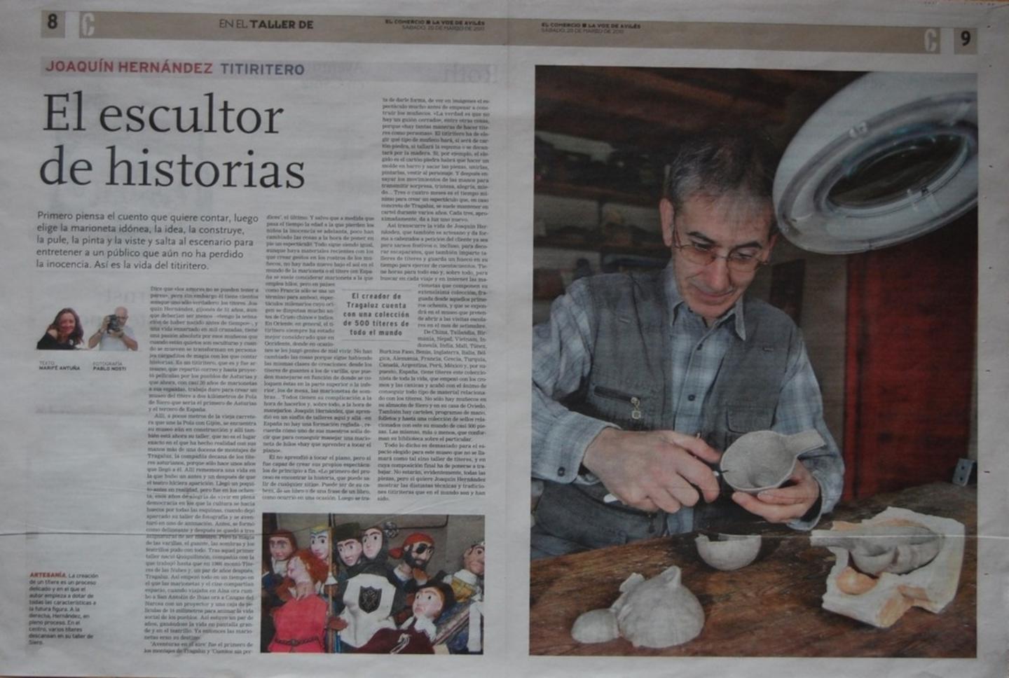 El escultor de historias (Artículo en El Comercio)